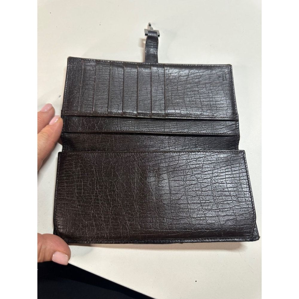 Women's Gucci Sherry Line Piston Wallet Brown - Picture 7 of 9